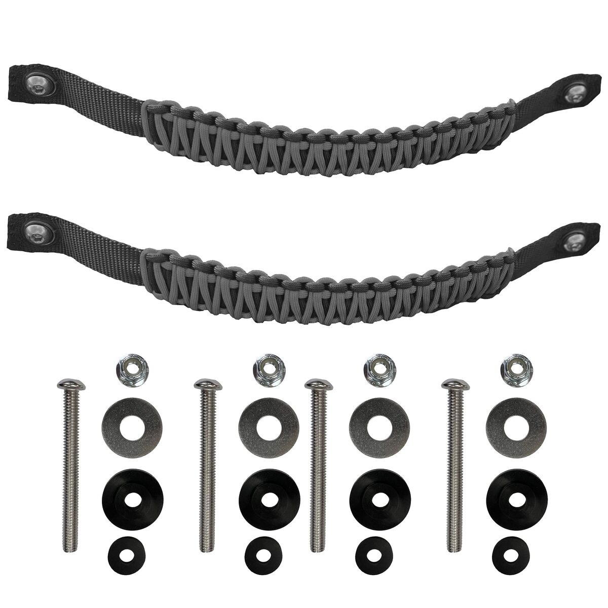 Bartact Paracord Grab Handles Bolt-On for Jeep Wrangler JL/JLU 2018+, Made in USA 550 Paracord, Front Pair
